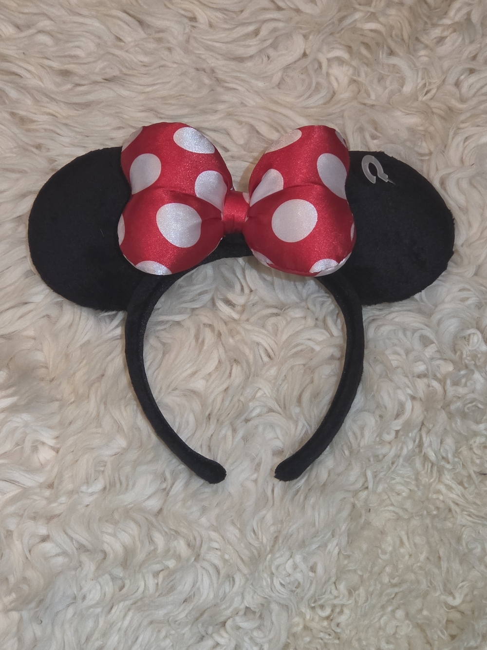 Disney Ears Classic Minnie Mouse Black Headband with Red Polka Dot Bow
